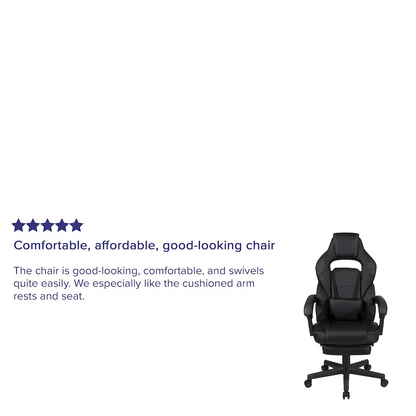 Start2Finish X40 Gaming Chair Racing Computer Chair in black with adjustable armrests and high-back design for ergonomic comfort.