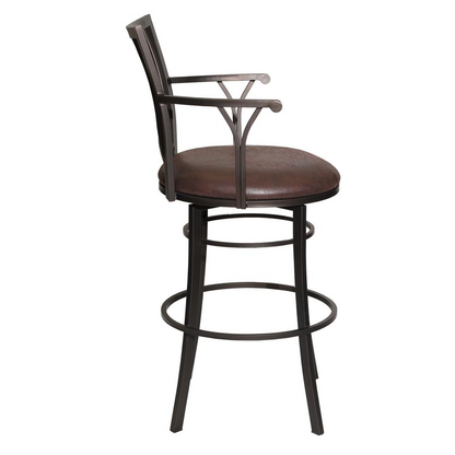 Start2Finish Bayview Swivel Barstool with wooden seat and metal base, featuring a modern design for kitchen or bar area.