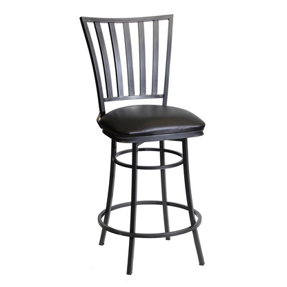 Stellan swivel counter stool by Start2Finish featuring a wooden seat and metal base with a modern, adjustable design.