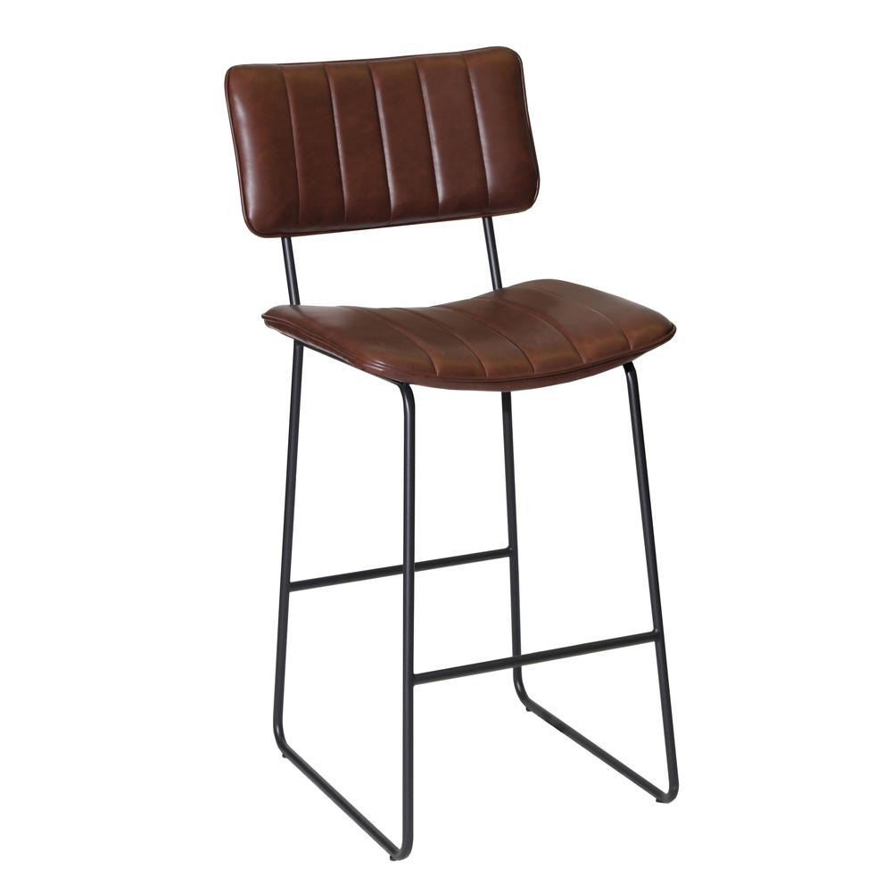 Start2Finish Tribeca Barstool with wooden legs and upholstered seat, showcasing modern furniture design.