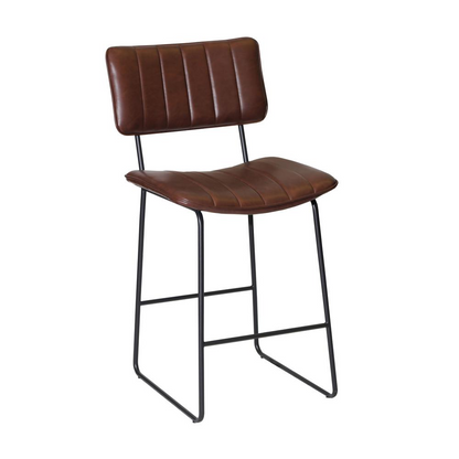 Start2Finish Tribeca Counter Stool with wooden legs and cushioned seat, ideal for kitchen or bar area.