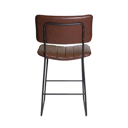 Start2Finish Tribeca Counter Stool with wooden seat and metal legs, modern furniture for kitchen or bar area.