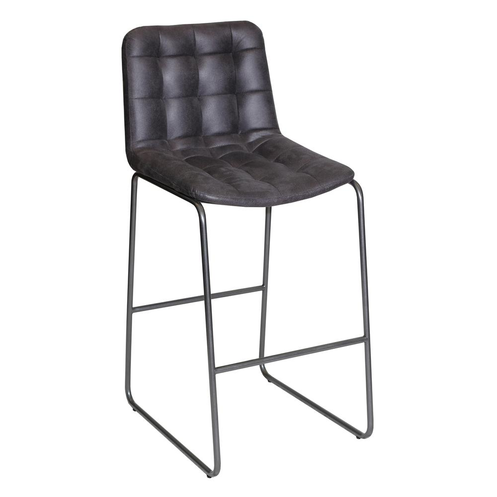 Start2Finish Westover Barstool with wooden seat and metal frame, modern design, and footrest.
