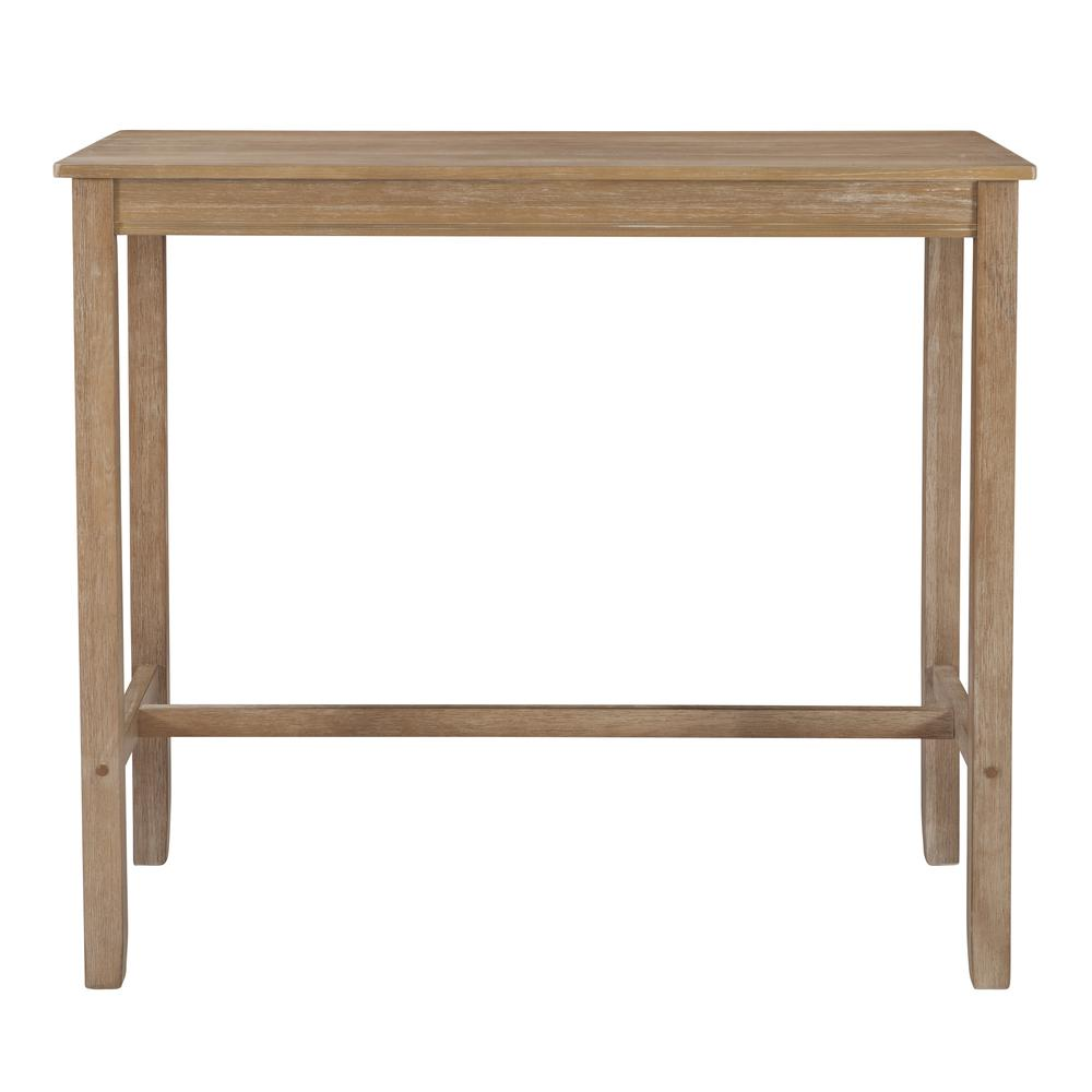 Start2Finish Claridge Bar Pub Table in Acacia wood with a sleek, modern design for casual dining or social gatherings.