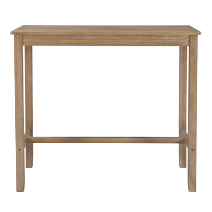 Start2Finish Claridge Bar Pub Table in Acacia wood with a sleek, modern design for casual dining or social gatherings.