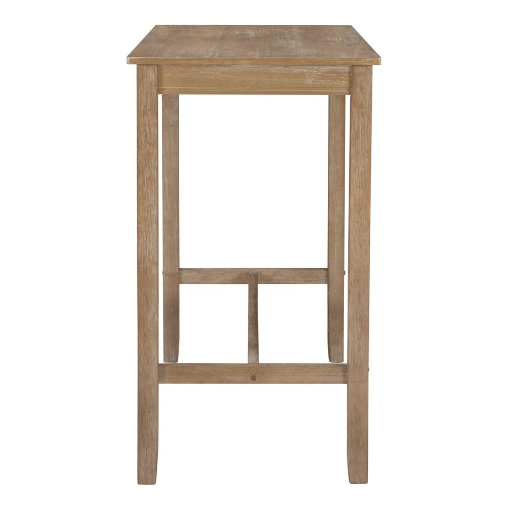 Start2Finish Claridge Bar Pub Table in acacia wood, modern furniture piece with a sleek tabletop and sturdy legs.