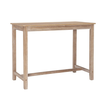 Start2Finish Claridge Counter Pub Table in Acacia wood with a sturdy, stylish design for casual dining or social gatherings.