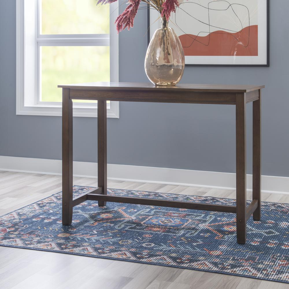Start2Finish Claridge 36-inch rustic brown counter height pub table with a sturdy wooden top and metal legs for a modern rustic look.