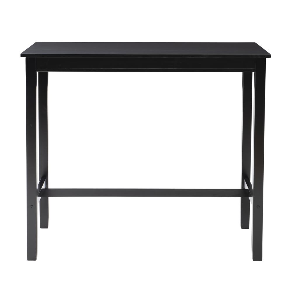 Start2Finish Claridge Bar Pub Table in black, featuring a sleek rectangular surface and sturdy metal legs, ideal for home or bar areas.