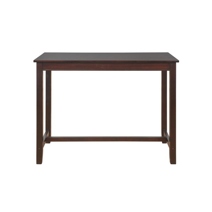 Start2Finish Claridge 36-inch walnut counter height pub table with sturdy wooden legs and a smooth tabletop surface.