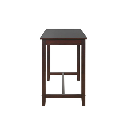 Start2Finish Claridge 36-inch walnut counter height pub table with a sleek, modern design and sturdy wooden construction.
