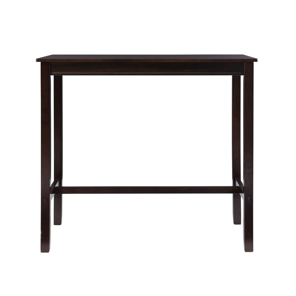 Start2Finish Claridge 42-inch walnut bar height pub table, sturdy furniture with a smooth wood surface and modern design.