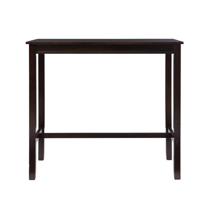 Start2Finish Claridge 42-inch walnut bar height pub table, sturdy furniture with a smooth wood surface and modern design.