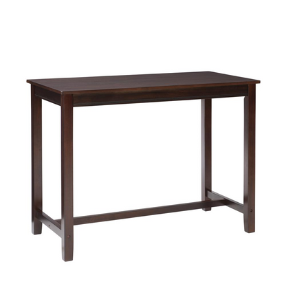 Start2Finish Claridge Bar Pub Table in brown with a sturdy wooden top and metal legs, ideal for casual dining and socializing.