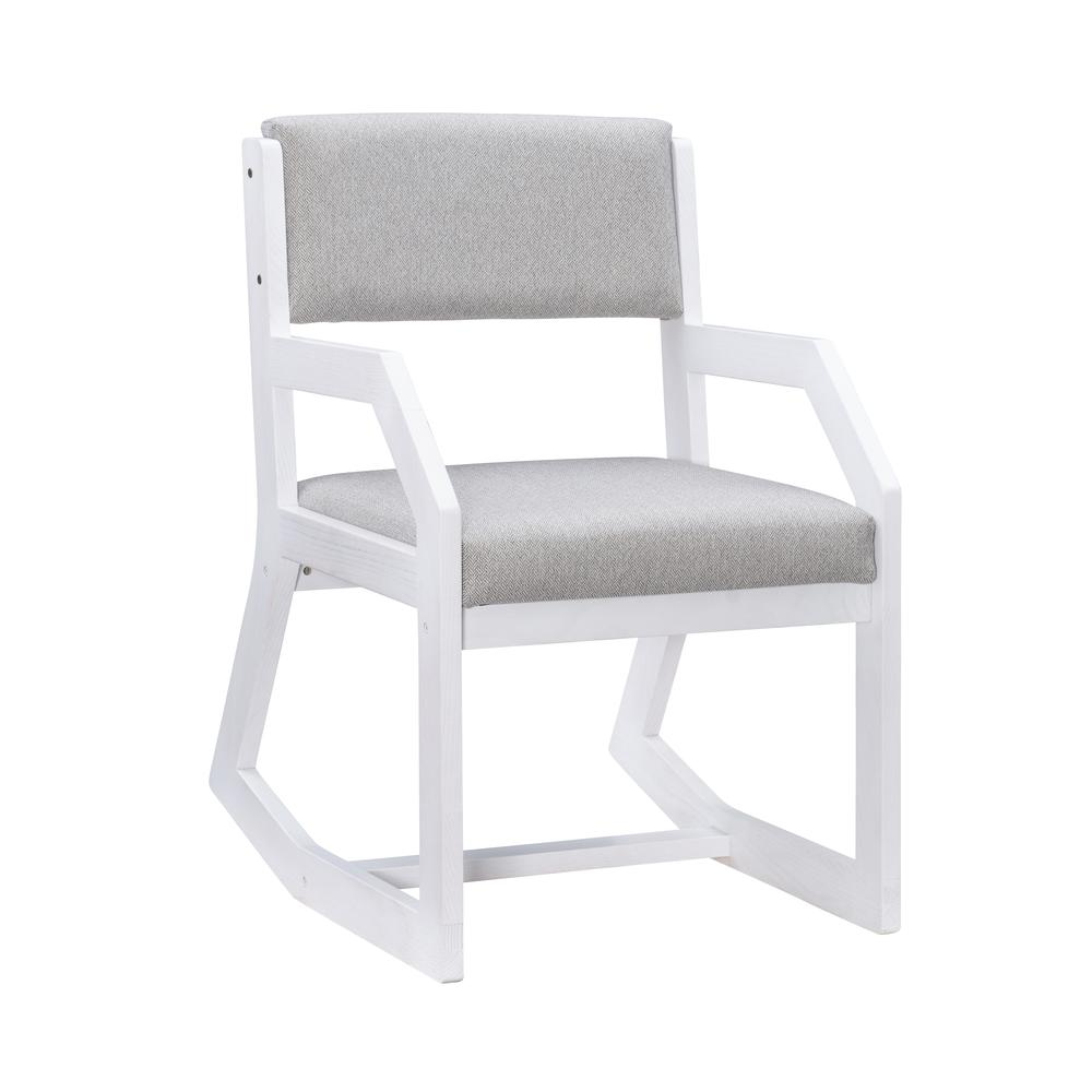 Start2Finish Robin 2 Position Sled Base Chair in white, showcasing a modern furniture design with a sturdy sled base and plush seat.
