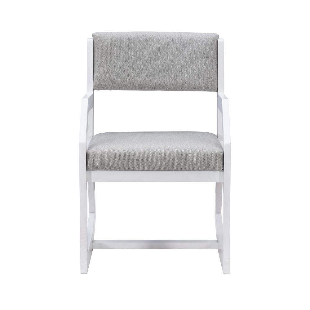 Start2Finish Robin 2 Position Sled Base Chair in white, modern furniture with a sleek, curved design and sturdy sled base.