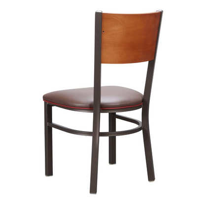 Set of two brown Elmer Side Chairs by Start2Finish, featuring wooden legs and comfortable upholstered seats.