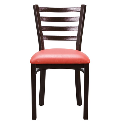 Start2Finish Baxter metal side chairs in red, set of 2, featuring sleek metal frames and modern design for dining or office use.