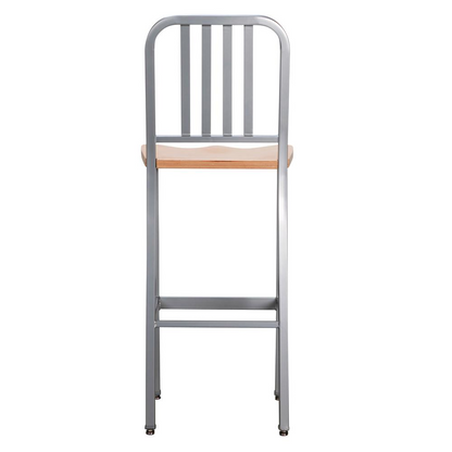 Silver Frazier Metal Barstool Set of 2 by Start2Finish, modern barstools with sleek metal design and sturdy legs.