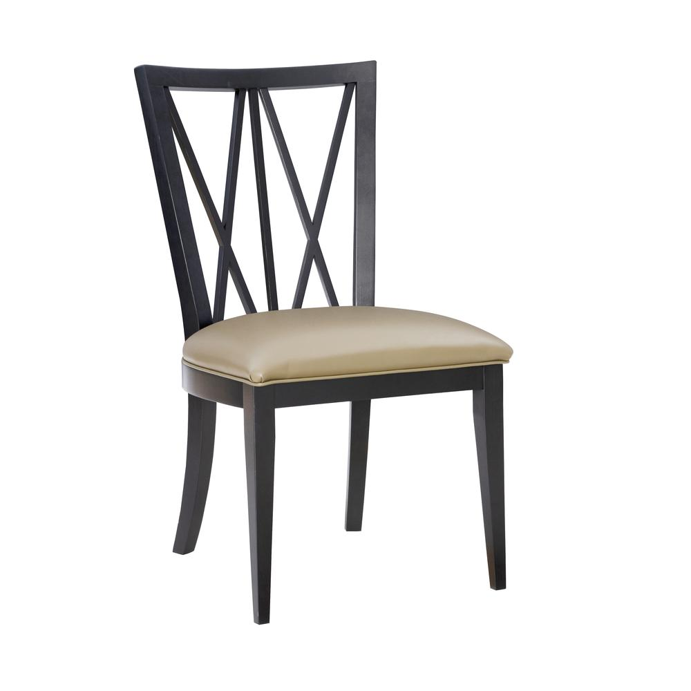 Black Bailey chair by Start2Finish featuring a modern design with a cushioned seat and sleek wooden legs.
