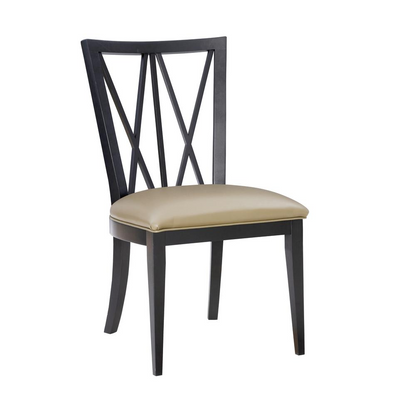 Black Bailey chair by Start2Finish featuring a modern design with a cushioned seat and sleek wooden legs.