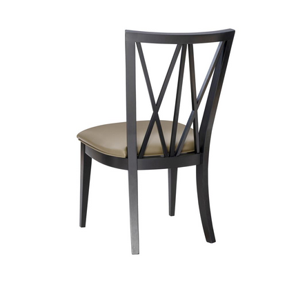 Start2Finish Bailey Black chair with sleek modern design, featuring a cushioned seat and backrest in a contemporary style.
