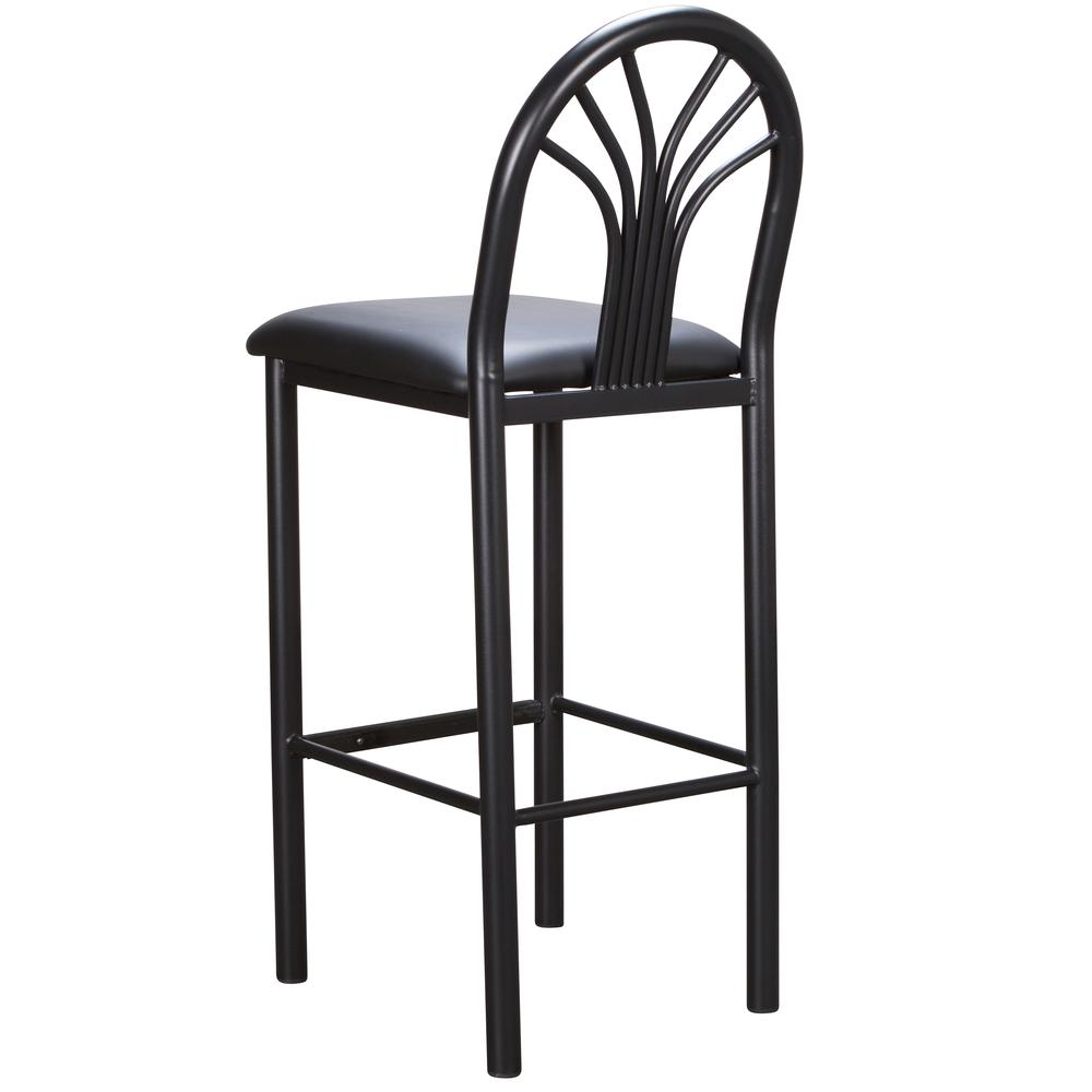 Set of two black Thayer barstools by Start2Finish, featuring sleek seats and sturdy legs, perfect for modern kitchen or bar areas.