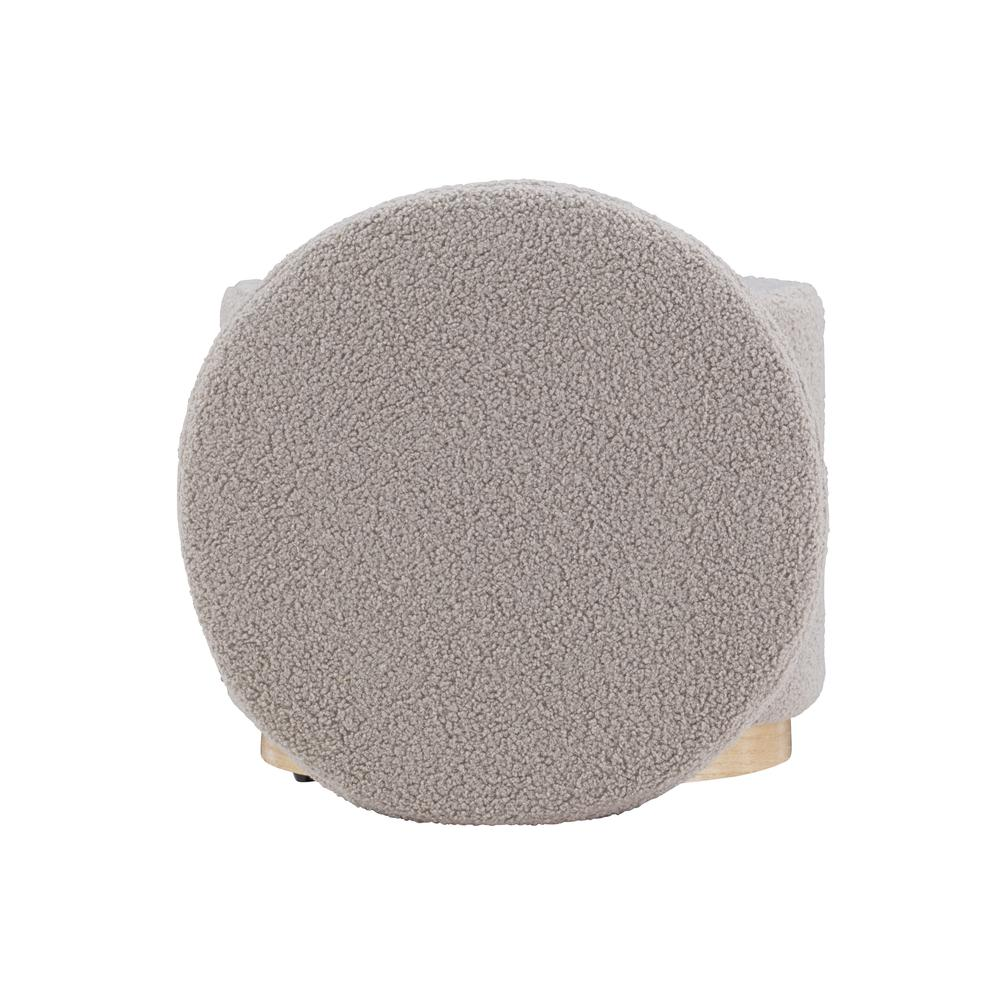 Start2Finish Blanche Grey Storage Ottoman with cushioned top and wooden legs, showcasing its versatile furniture design.