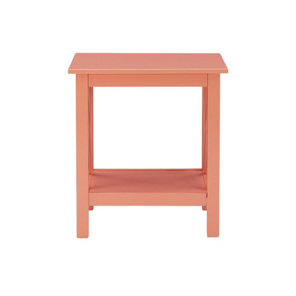 Start2Finish Davis Coral End Table made of furniture with a stylish coral-colored finish and modern design.
