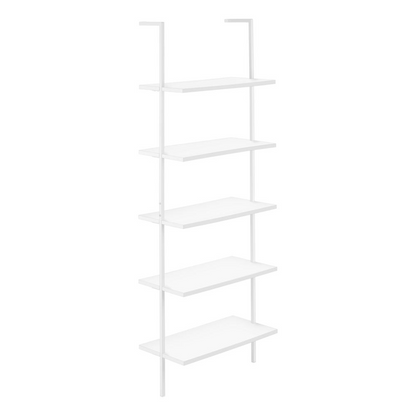 Start2Finish 5-tier bookshelf ladder bookcase for office or bedroom with open shelving and wooden finish