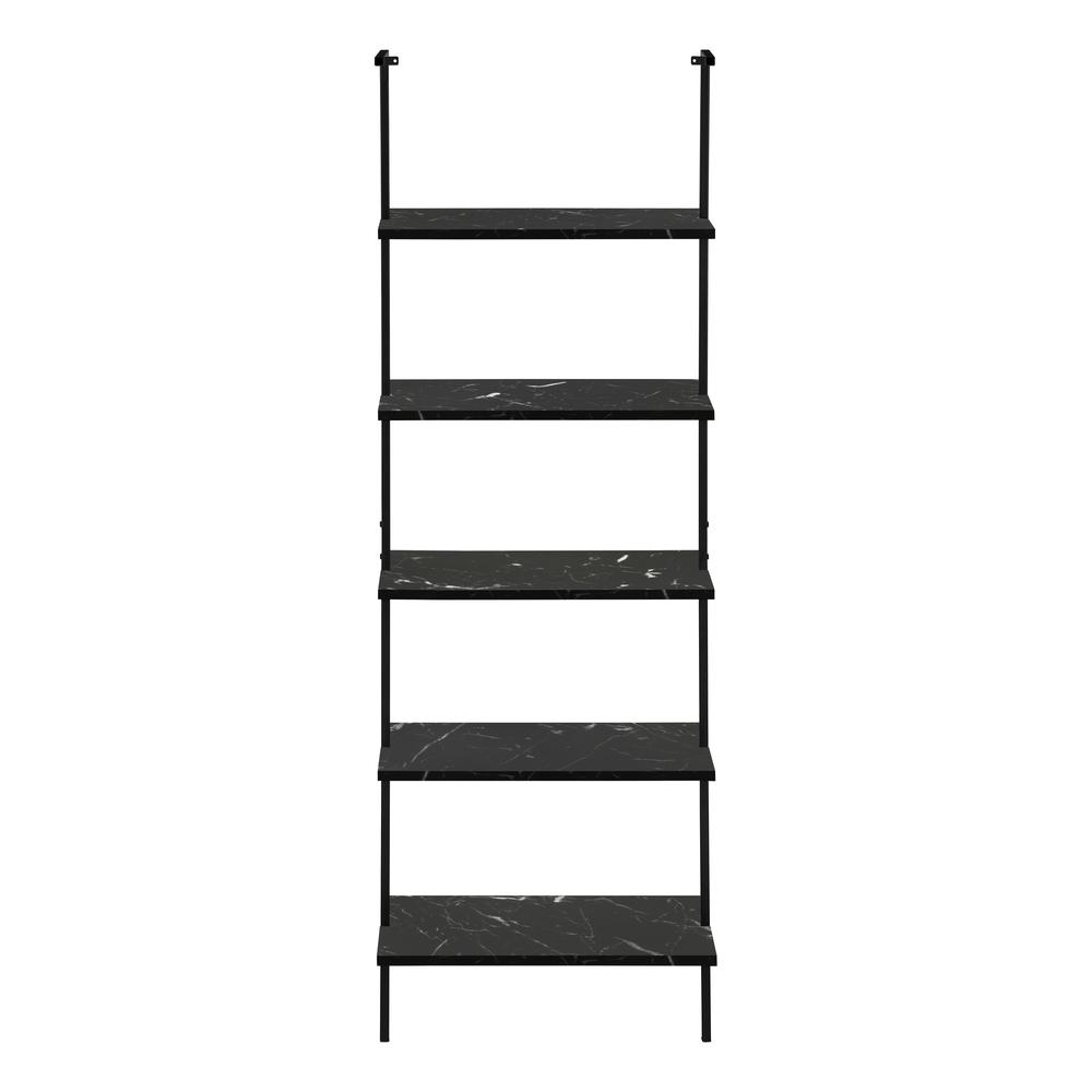 Start2Finish 5-tier ladder bookshelf with open shelves in a modern office or bedroom setting