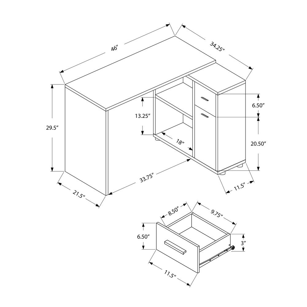 Start2Finish L-shaped computer desk for home office with corner design and storage drawers, ideal for work and organization.