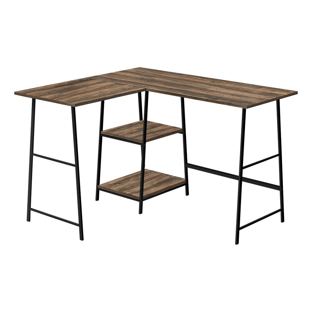 Start2Finish L-shaped corner computer desk with storage shelves, ideal for home office workspaces and organization.