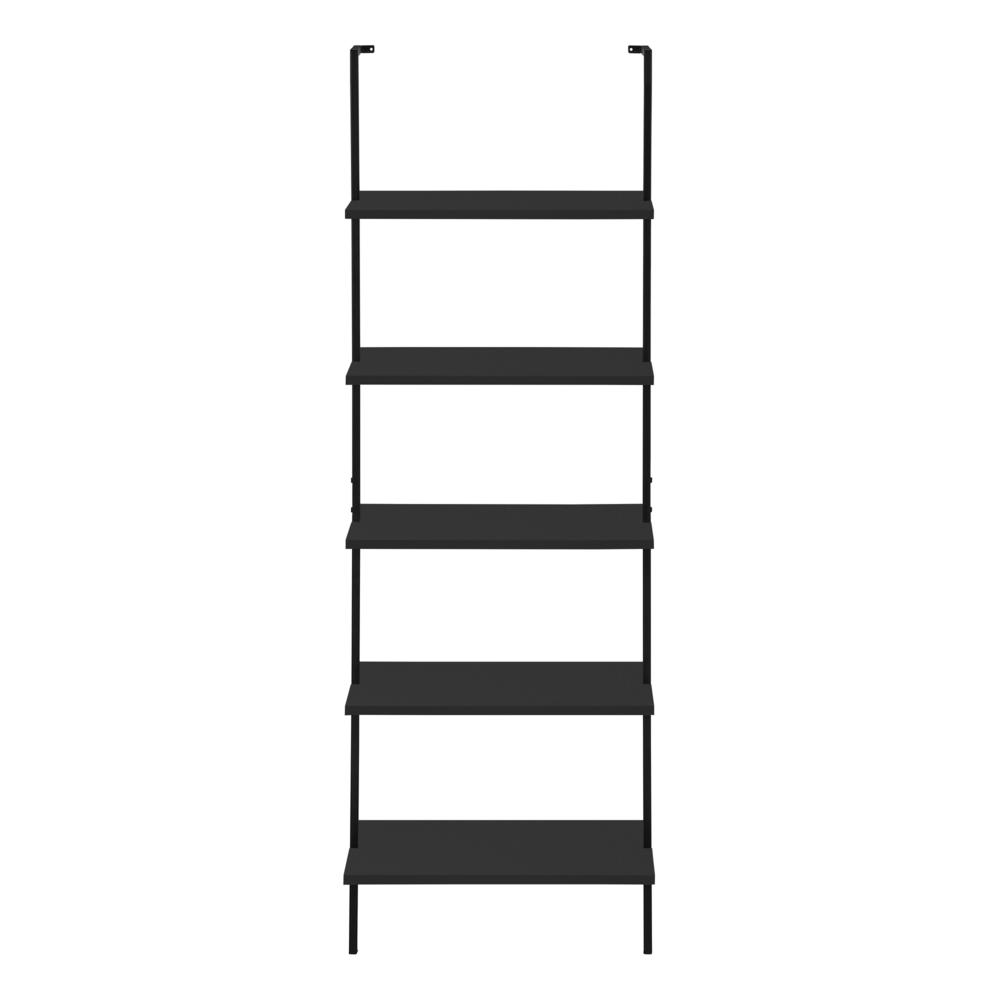 Start2Finish 5-tier wooden bookshelf with ladder design, ideal for office or bedroom storage and organization.