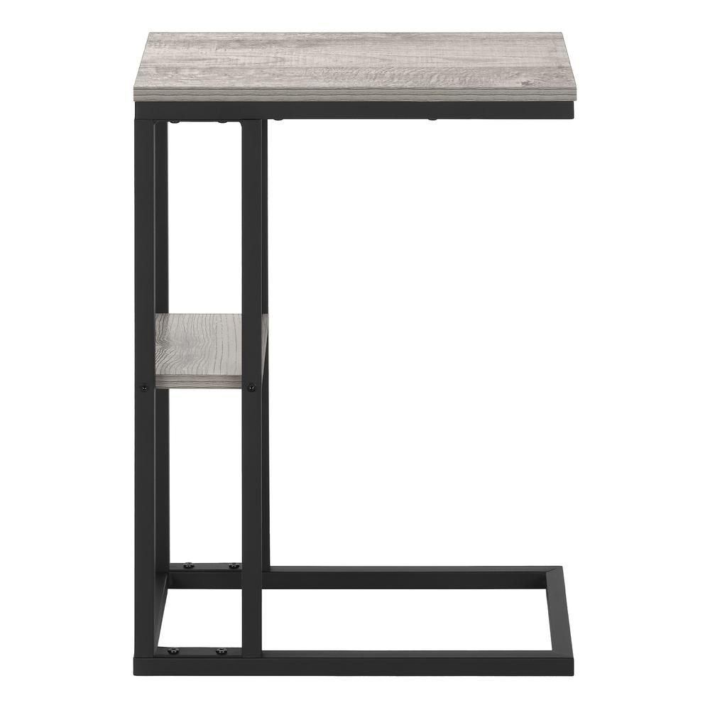 Grey laminate C-shaped accent table from Start2Finish, ideal as a side or snack table for living room or bedroom.