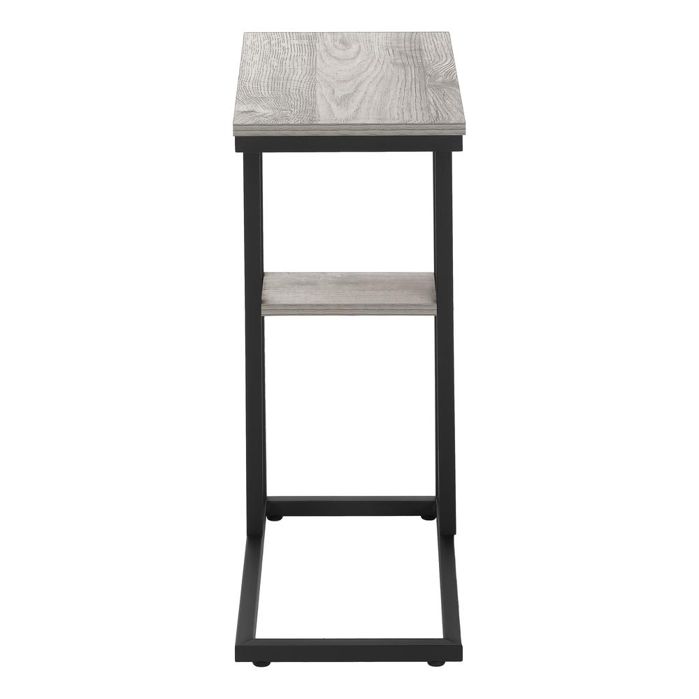 Grey laminate C-shaped accent table by Start2Finish, ideal as a side, end, or snack table for living rooms or bedrooms.