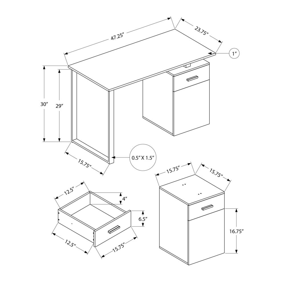 Start2Finish computer desk for home office with storage drawers, suitable for left or right setup, 48 inches long.