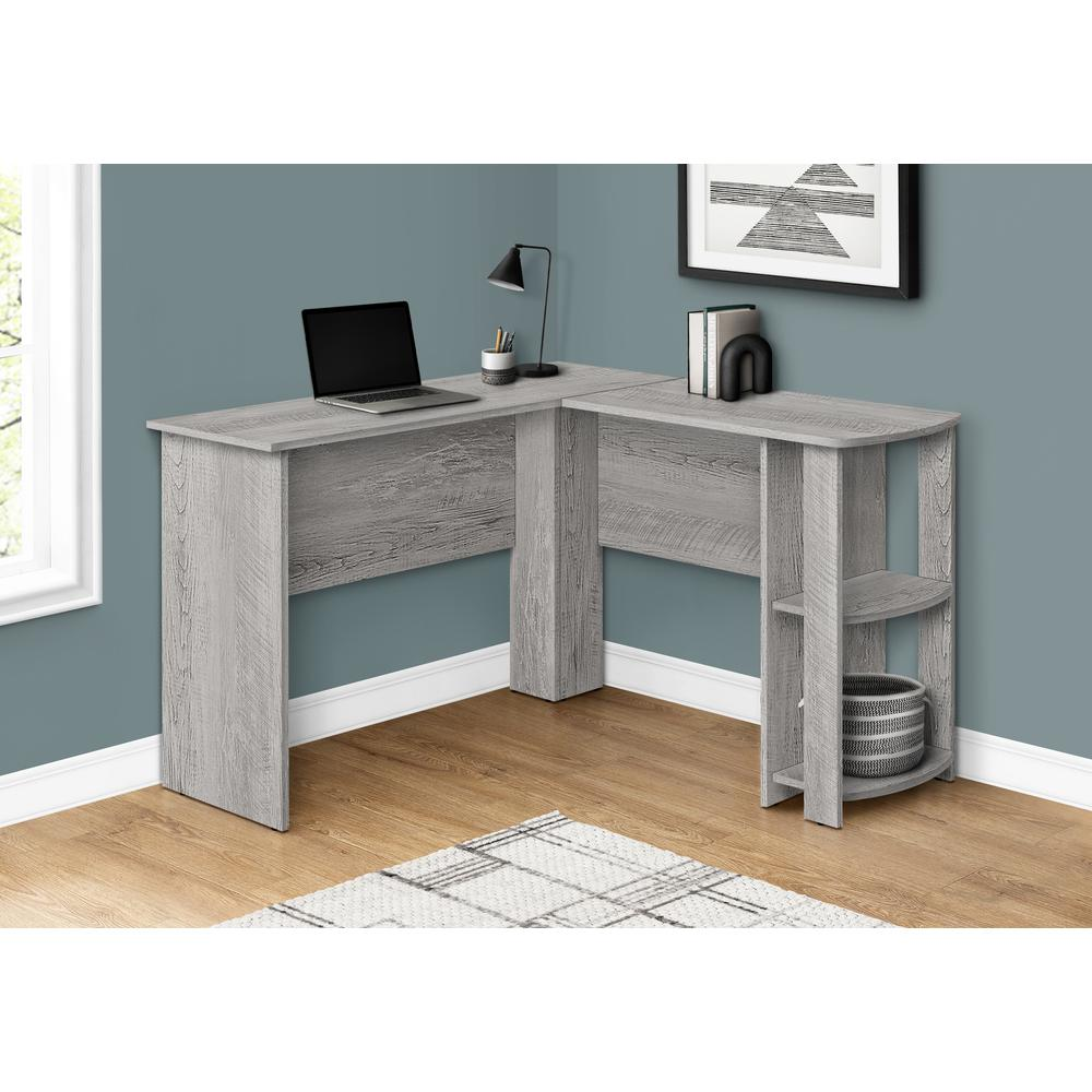 Start2Finish L-shaped computer desk for home office with corner design and storage shelves, 48L work surface, black finish