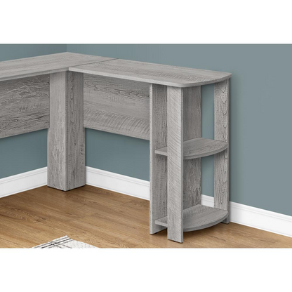Start2Finish L-shaped computer desk with corner design, storage shelves, and spacious work surface for home office use.