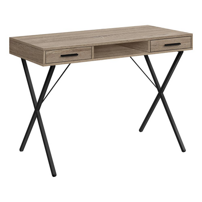 Start2Finish computer desk for home office with storage drawers, shown in left and right setup, ideal for laptop and workspace.