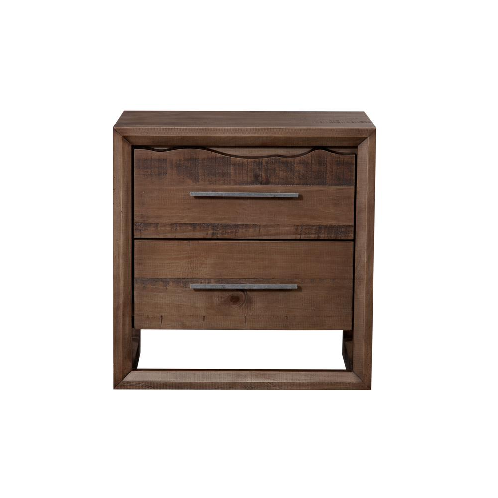 Start2Finish Lofton Nightstand with wood finish, featuring a drawer and open shelf for bedroom storage.