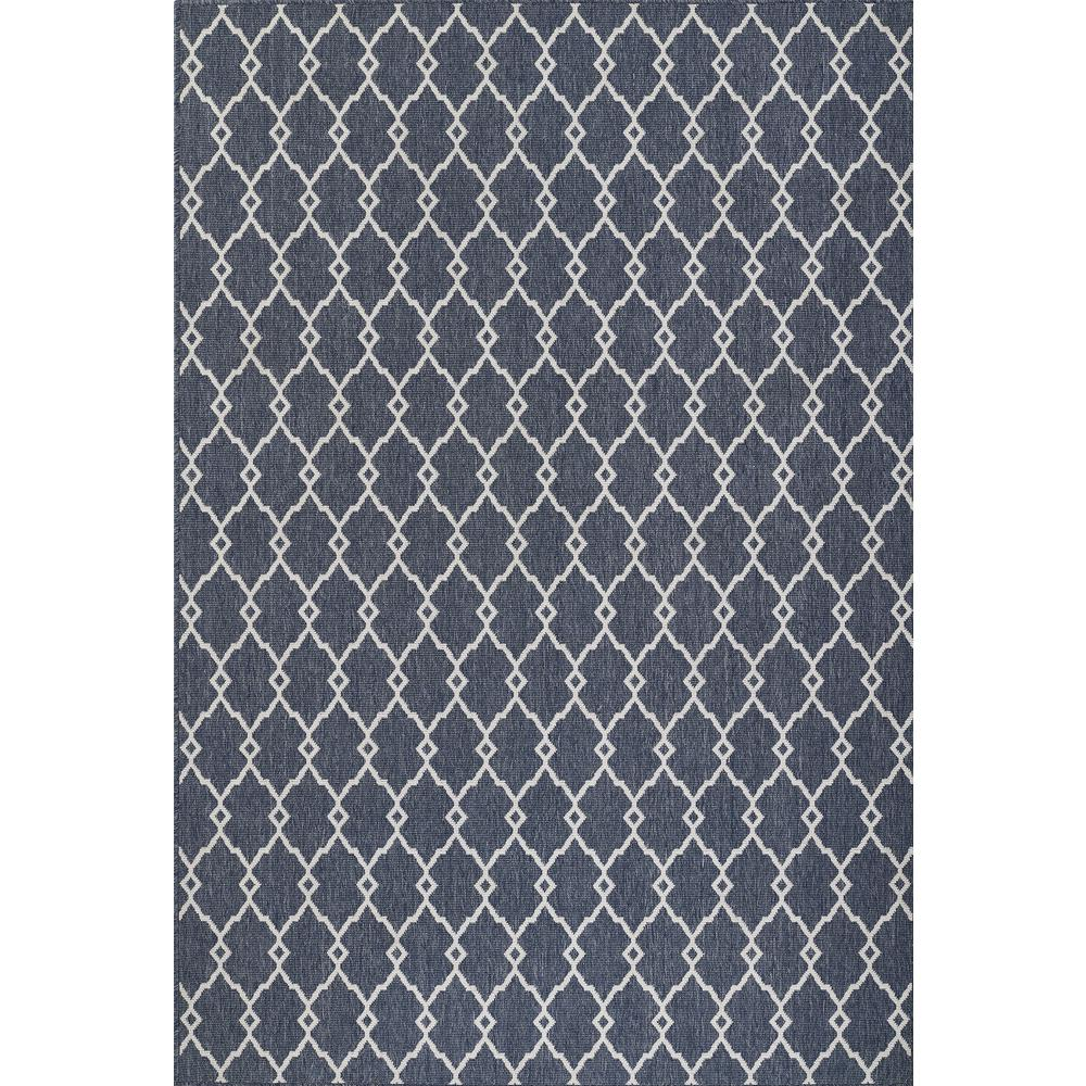 Start2Finish contemporary rectangle denim area rug, 5&