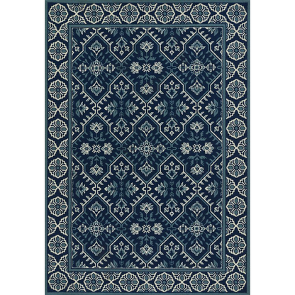 Navy transitional rectangle area rug by Start2Finish, 3&