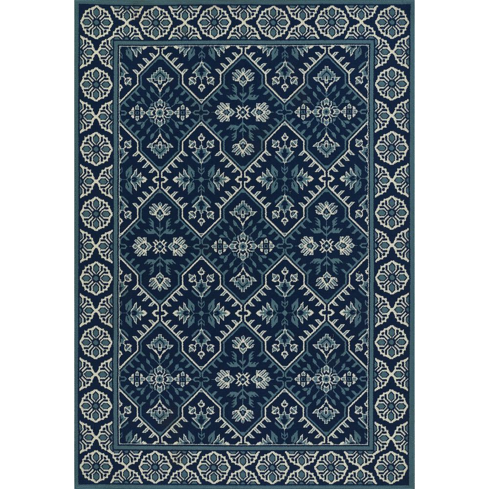 Start2Finish navy transitional rectangle area rug, 5&