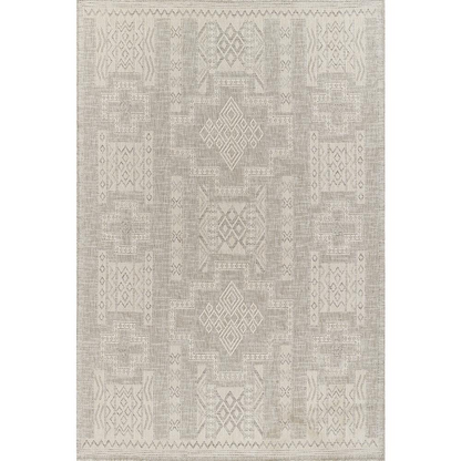 Grey transitional rectangle area rug by Start2Finish, 5&