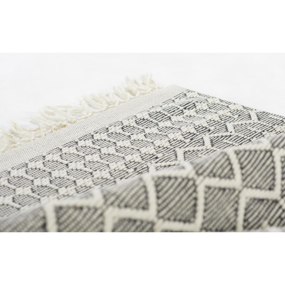 Start2Finish contemporary black rectangle area rug, 5x8 feet, with modern geometric design on soft woven fabric.