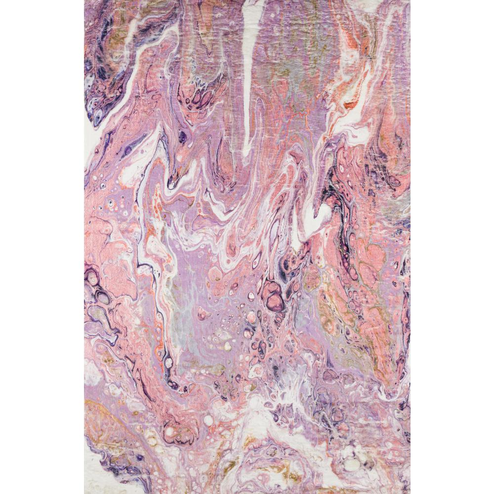 Kikiamo KK6 Primrose 8x10 rug with intricate floral pattern in soft pastel colors, displayed on a wooden floor.