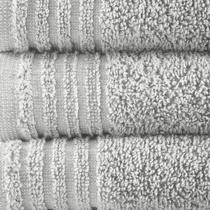 Start2Finish 12-piece 100% cotton quick-dry bath towel set displayed in a neatly folded arrangement
