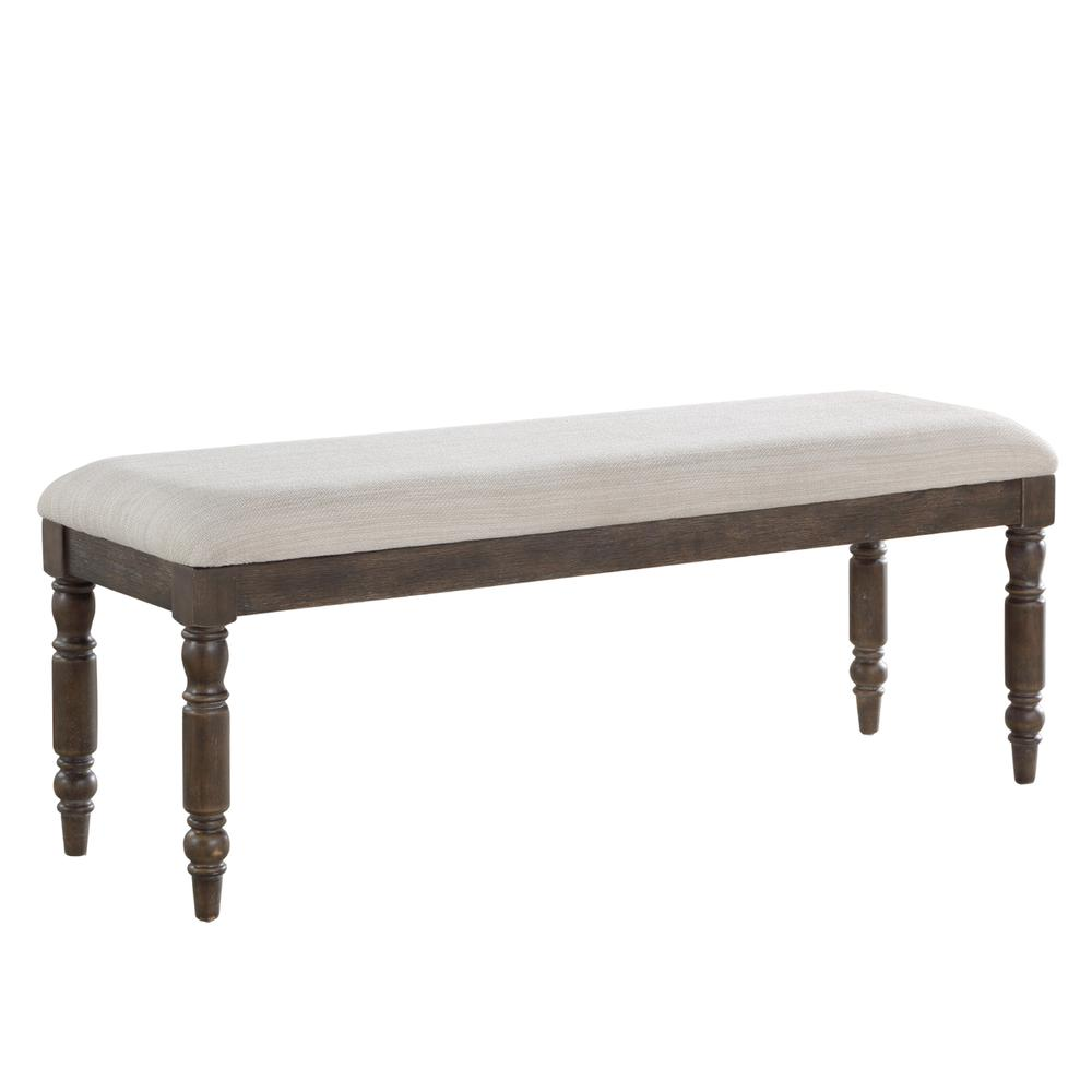 Start2Finish Hutchins dining bench with wooden seat and sturdy metal legs, ideal for kitchen or dining room seating.