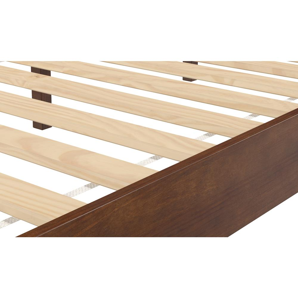 Start2Finish Nix Solid Wood King Platform Bed in natural finish, showcasing sleek design and sturdy wooden frame.